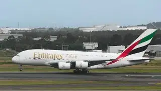 Planespotting at Brisbane Airport | Emirates A380 DIVERSION , Qatar F1 Livery and more