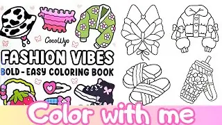 50 Minutes Relax and Coloring with me | Coco Wyo | Fashion Vibes Coloring Book
