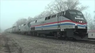 Amtrak 822 Leads California Zephyr Through Fog