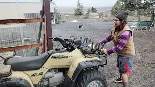 Let's park this atv back manually