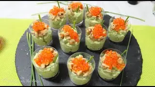 Vasitos de aguacate y huevas 😍EL APERITIVO PERFECTO PARA LAS FIESTAS!