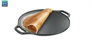 DIAMOND DAZO 30cm Cast Iron Flat Dosa Tawa Roti Pan 100% Pure & Toxin-Free No Chemical Coating