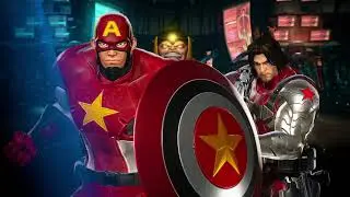 По запросу: геймплей аркадной версии игры MARVEL VS. CAPCOM: INFINITE с Капитаном Америкой и Зимн...