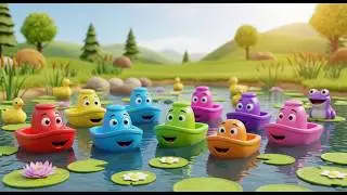 Seven Little Toy Boats Float Float Float | Nursery Rhymes for Kids & Baby Songs