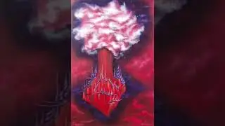 C14H804 🔴 Oil on Canvas, AlteRED Reality Series #shorts