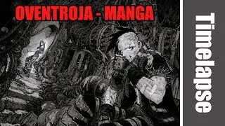Drawing a coverartwork for my manga OVENTROJA  - Timelapse | Red Hawk