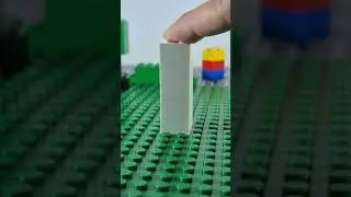 Orange brick grows red and yellow - stop motion