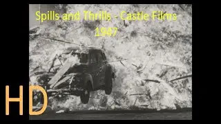 Spills and Thrills Sport Parade Castle Films 1947 Dangerous Stunts 4K HD Motorcycle Cars Horses