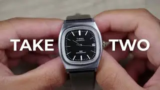Часы Timex Automatic 1983 E-Line 34 мм с кожаным ремешком