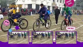 Senior boys' slow cycle race!! Annual sports meet 2022-23