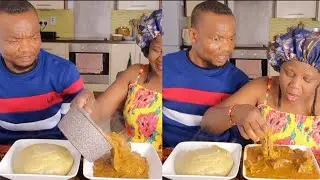 We had an argument, I won't eat until she apologises AFRICAN FOOD MUKBANG ASMR FUFU & OGBONO SOUP