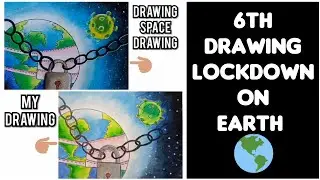 #shorts I tried Drawing space-lockdown oil pastel drawing and here is the result
