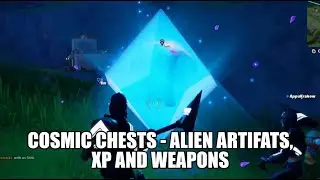 Fortnite Challenge - How to open a Cosmic Chest and get more Alien Artifacts - Chapter 2 Season 7