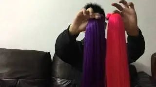 Review Double Drawn purple red color Virgin Remy Hair Wholesale full thick hair extension