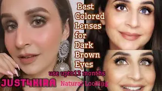 Just 4 Kira || Best Colored Natural contact Lenses for Dark Brown Eyes|| Easy to use || || By Monika