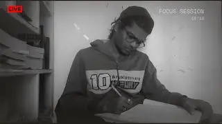Focus Session | Study With Me | Black And White Theme | 3 hour session