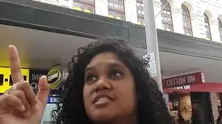 Interview Aboriginal girl in queens street mall Brisbane