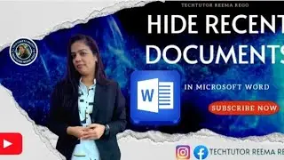 How to Hide Your Recent Files in Microsoft Word : Step-by-Step Tutorial