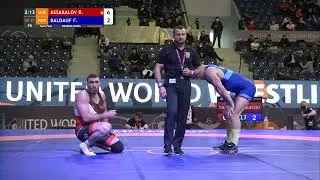 1/2 GR - 97 kg: R. ASSAKALOV (UZB) v. F. BALDAUF (NOR)