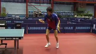 Oh Sang Eun - Lee Jung Woo (KOR) - Practice at the 2007 World Championships in Zagreb