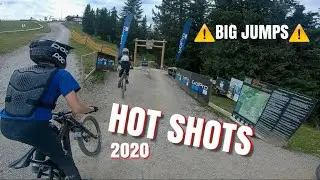 My FIRST RUN down the HOT SHOTS Jump Line Leogang 2020 - FULL RUN