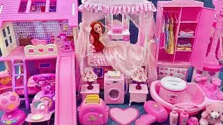 9 minutos de satisfacción con el unboxing del dormitorio y colección de boda princesa Barbie | ASMR