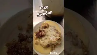 Fika Sweden 🇸🇪🌳🫎  #kaffe #Kanelbulle #Paus #S&auml;llskap #Break #pastry #socializing #community #fika