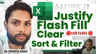 ।। EXCEL।। JUSTIFY।। FLASH FILL।।FILTER।।CUSTOM LIST।। HOW TO CREATE CUSTOM LIST IN MS EXCEL।।