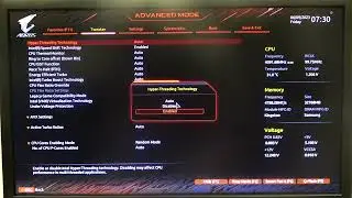 Как включить/отключить Hyper-Threading на материнских платах Gigabyte серии AORUS Z690 | Пошагово...
