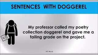 DOGGEREL # Improve English # Meaning and 5 sentences # GRE CAT GMAT word # SSC Words