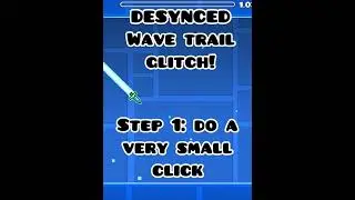 DESYNCED Wave Trail glitch | Geometry Dash 2.206 #geometrydash #shorts #glitch #funny