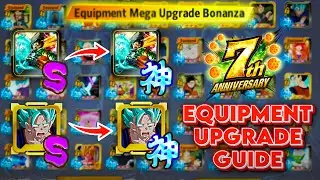 COMPLETE EQUIPMENT UPGRADE GUIDE FOR 7TH ANIVERSARY | DRAGON BALL LEGENDS EQUIPMENT UPGRADE GUIDE