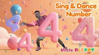 Learning Number 4 Is Fun 🎶🔢 | Fun Kids Song | Uncle BLEPOT