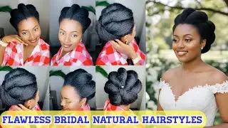 5-Minute Fold-In Bridal Updo for 4C Natural Hair| Unique Bridal Hairstyles | Beyond the Classic Updo