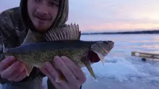Overnight Ice Camping WALLEYES