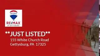 NEW LISTING! 155 White Church Rd, Gettysburg, PA 17325