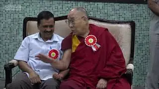 Arvind Kejriwal with The Dalai Lama : Launch of Happiness Curriculum in Delhi Government Schools