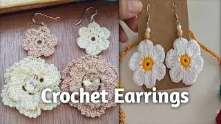 Handmade Crochet Earrings Designs 2025 | Sharifa Fashion