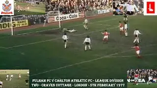FULHAM FC V CHARLTON ATHLETIC FC – LEAGUE DIVISION TWO – 5TH FEBRUARY 1977 – CRAVEN COTTAGE – LONDON