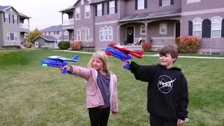 Airplane Launcher Toys for Kids Foam Glider Planes with 2 Flight Modes | Fun Outdoor Gift Ages 4-12