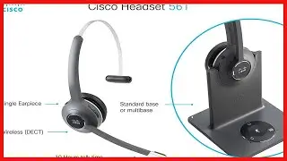 Cisco Headset 561, Wireless Single On-Ear Digital Enhanced Cordless Telecommunications Headset