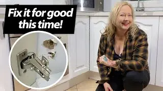 How to fix screws ripped out of chipboard cabinets and doors