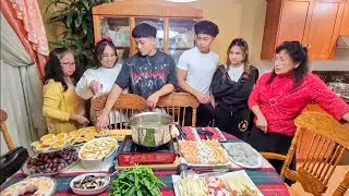 Together, we savored a delicious hot pot that marked a promising start to the new year #love 