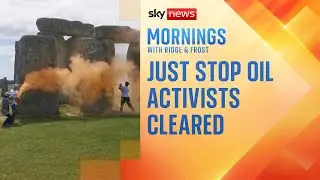 Just Stop Oil activists who sprayed Stonehenge with orange powder speak to Sophy and Wilf