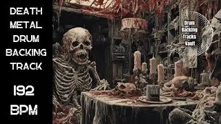 Death Metal Drum Backing Track 192 BPM | Fast Aggressive Beat | Royalty Free Drum Loop