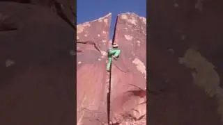 Offwidth climbing