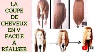 2  meilleures id&eacute;es coupe en V cheveux mi long et long