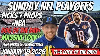 NFL Picks Today Sunday Playoffs 1/18/2026 | NFL Player Props Today, NFL Best bets & Predictions