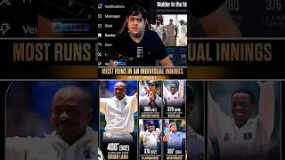 Brian Lara&rsquo;s 400* &ndash; Unbreakable Test Record? 🏏 | Most Runs in a Test Innings