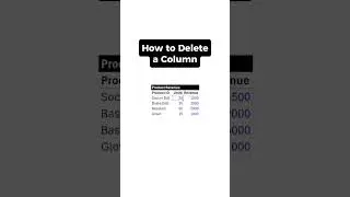 How to delete a column in excel #business #finance #career #wealth #money #excel